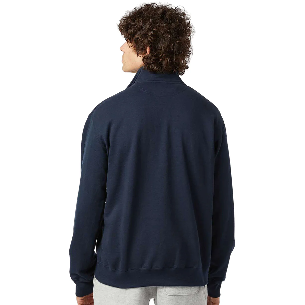 Champion Unisex Navy Powerblend Quarter-Zip Sweatshirt - Image 4