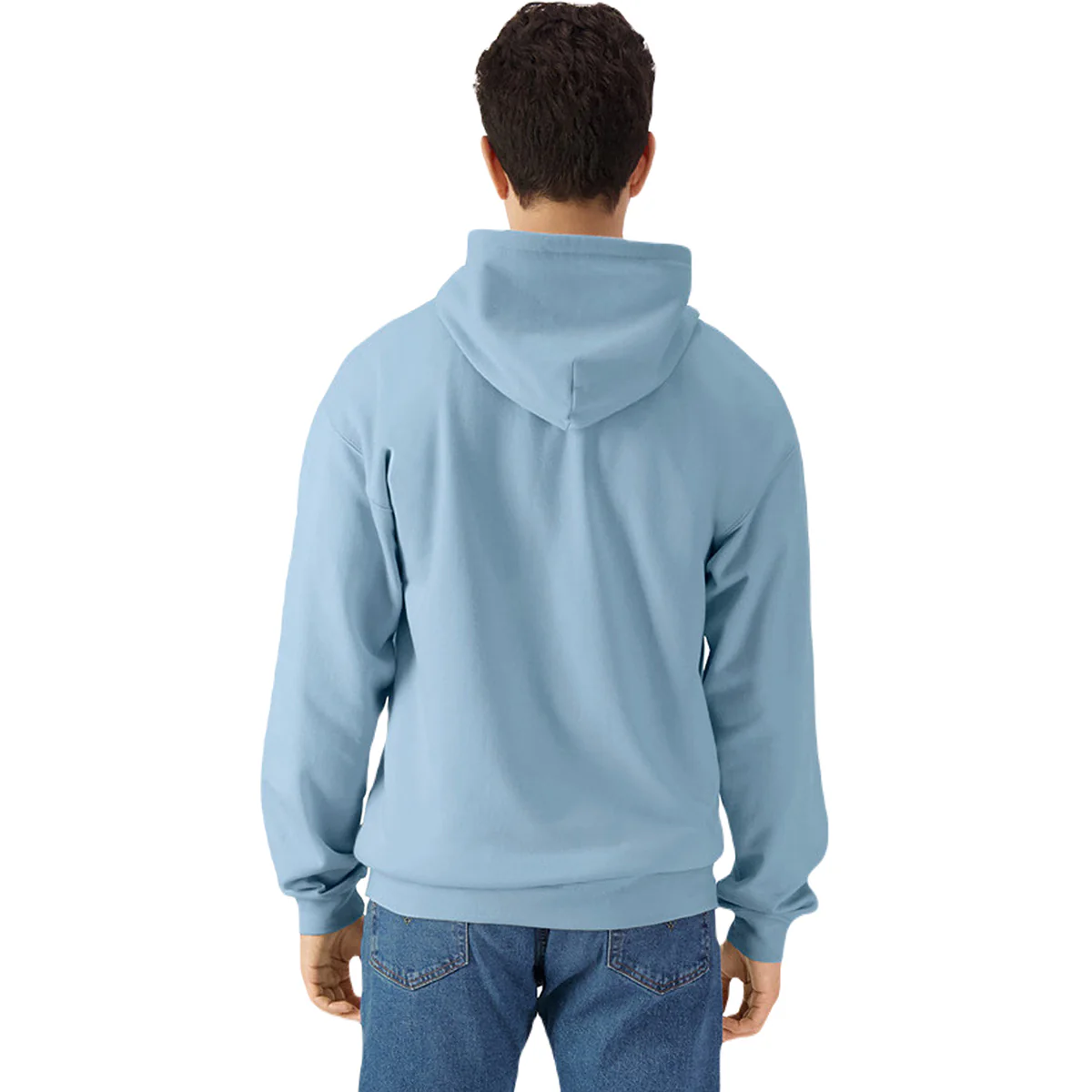 Gildan Unisex Stone Blue Softstyle Fleece Hooded Sweatshirt - Image 2