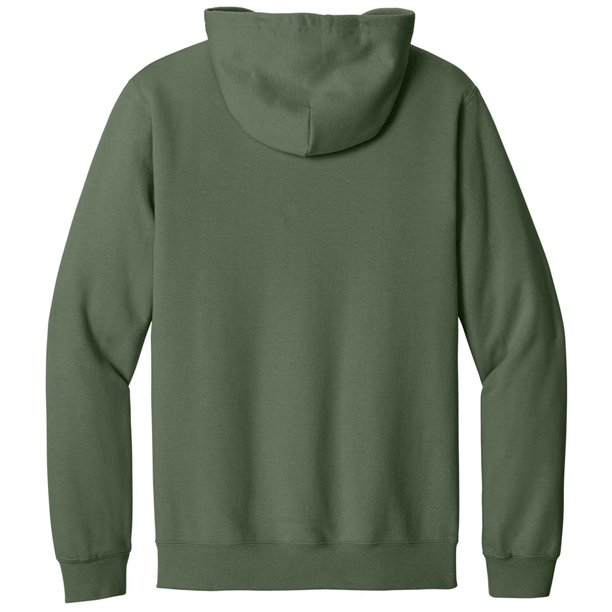 Gildan Men's Military Green Softstyle Midweight Fleece Full-Zip Hooded Sweatshirt - Image 2