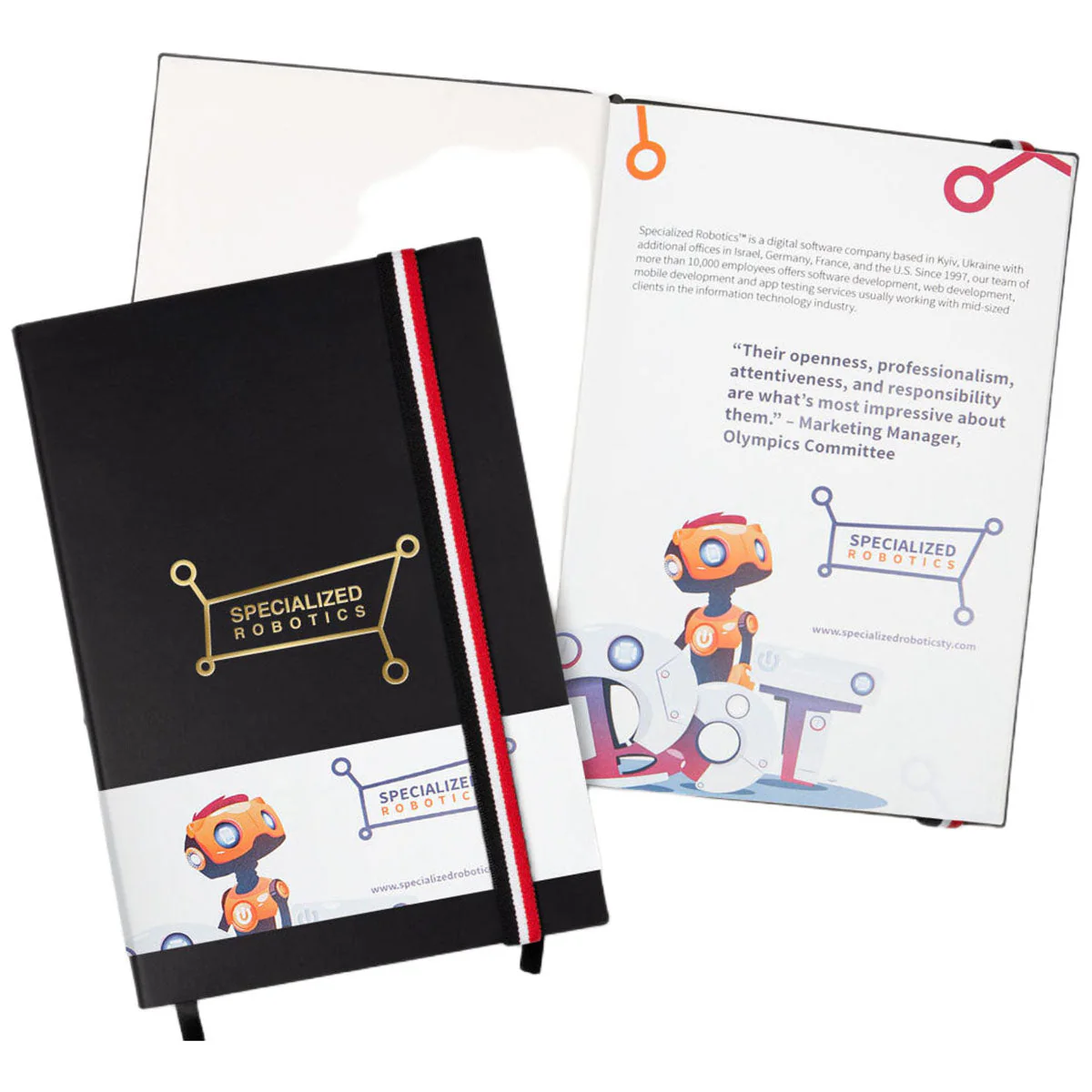 Swiss Force Black Halsey Softcover Journal with Band - Image 2