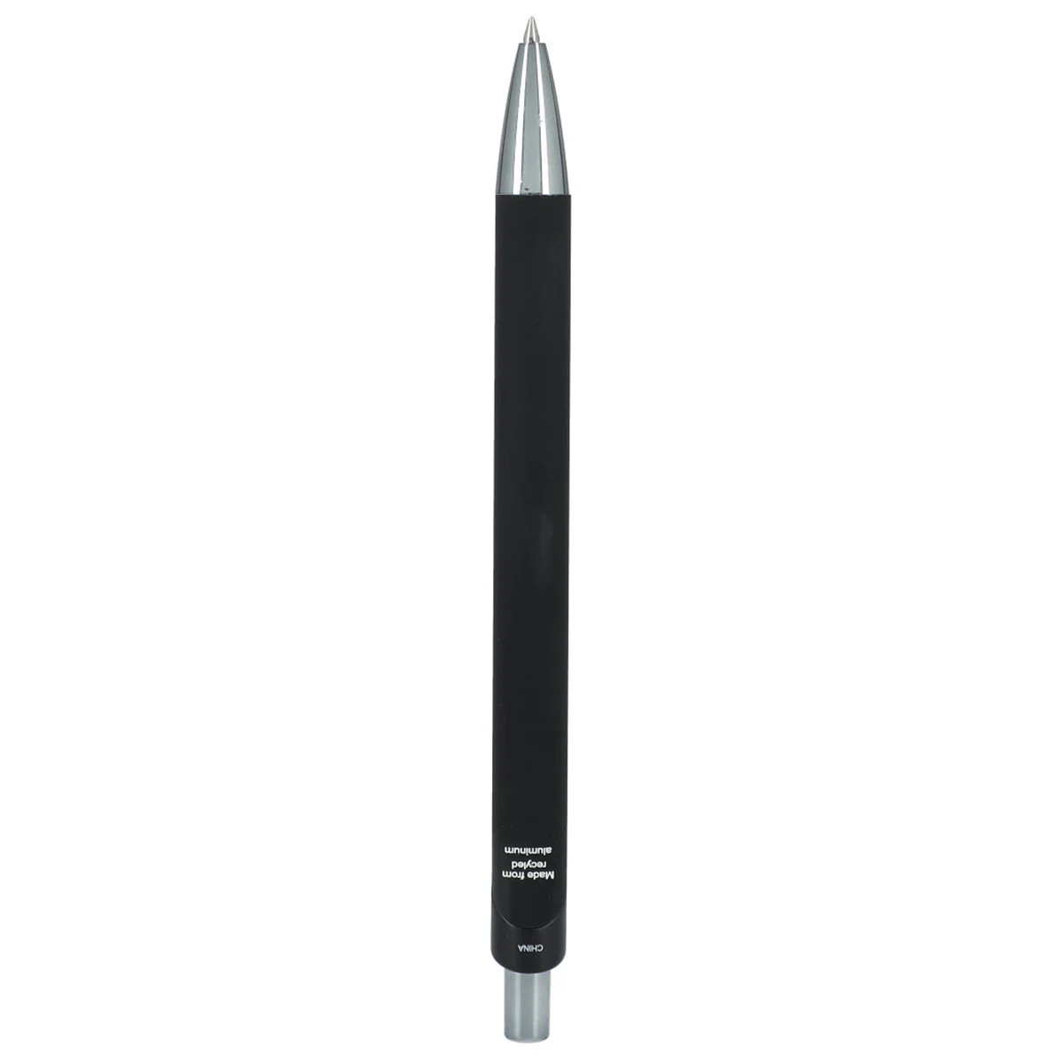 Bullet Black Metallic Recycled Aluminum Soft Touch Gel Pen - Image 5