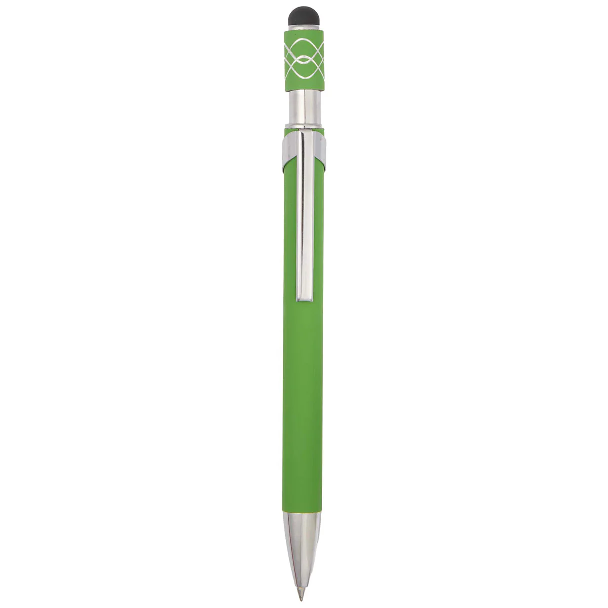 Bullet Green Simple Fidget Recycled Stylus Gel Pen - Image 3