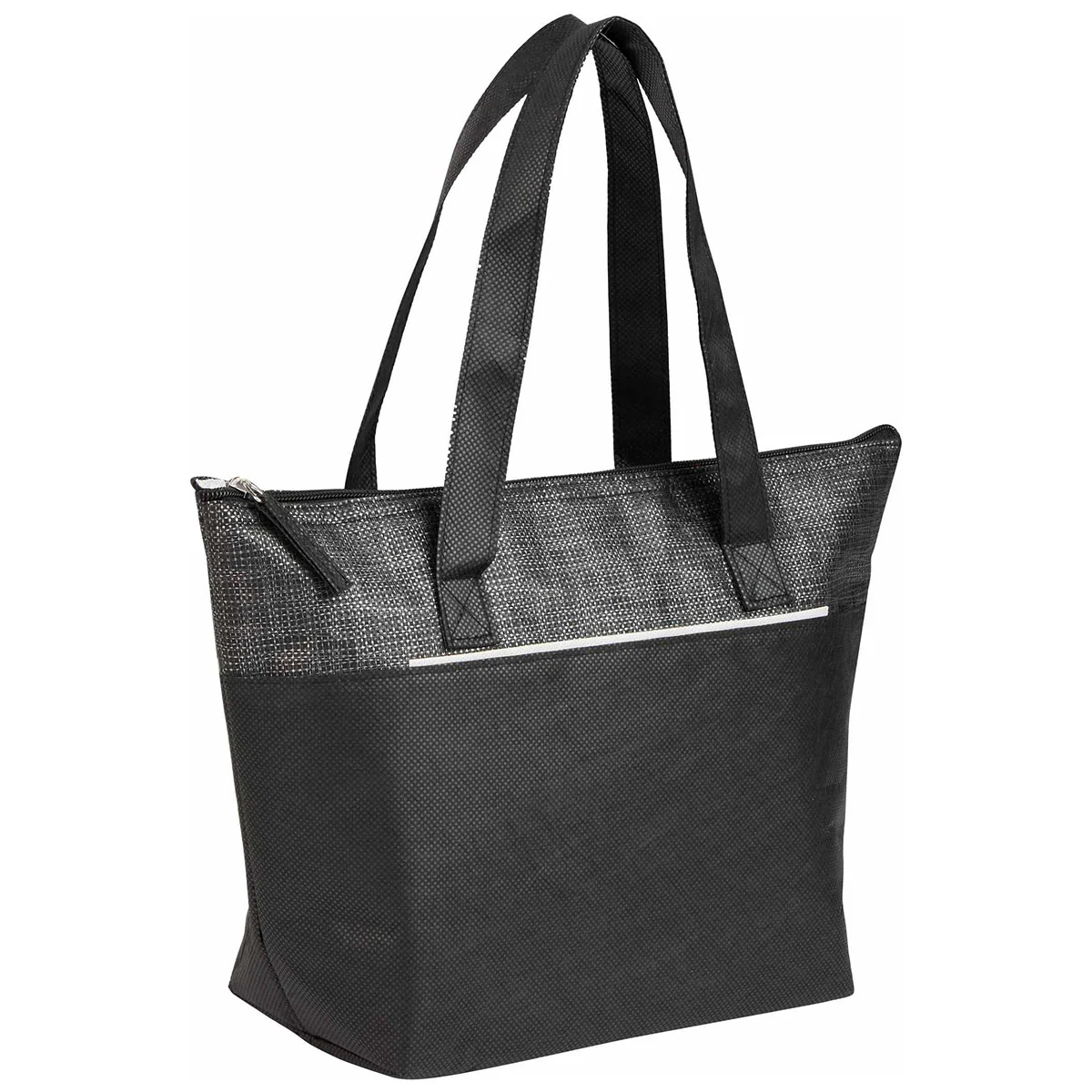 Bullet Black Mist Recycled 9-Can Non-Woven Tote Cooler - Image 5