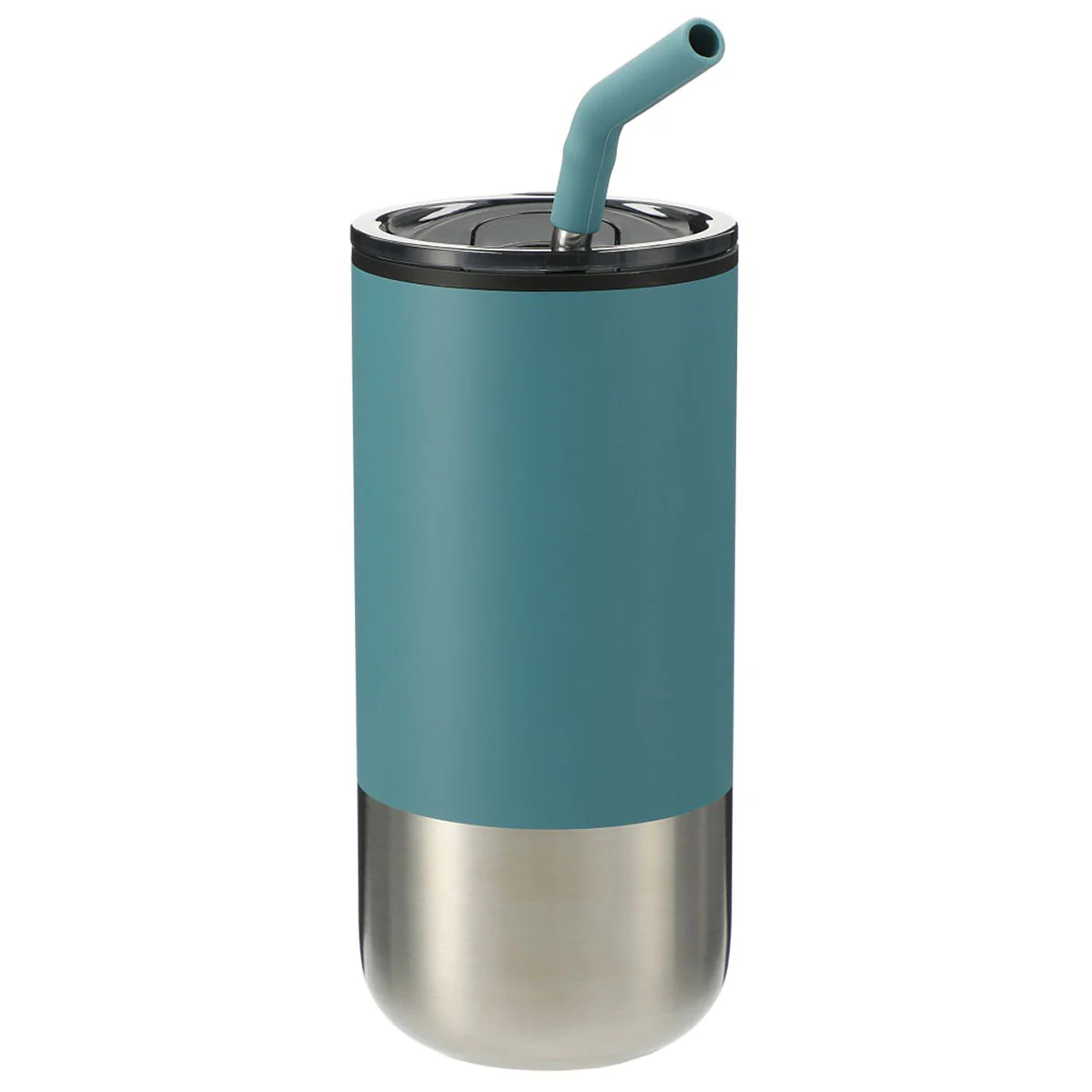 Bullet River Green Lagom Insulated 16oz Stainless Steel Tumbler with Straw - Image 2