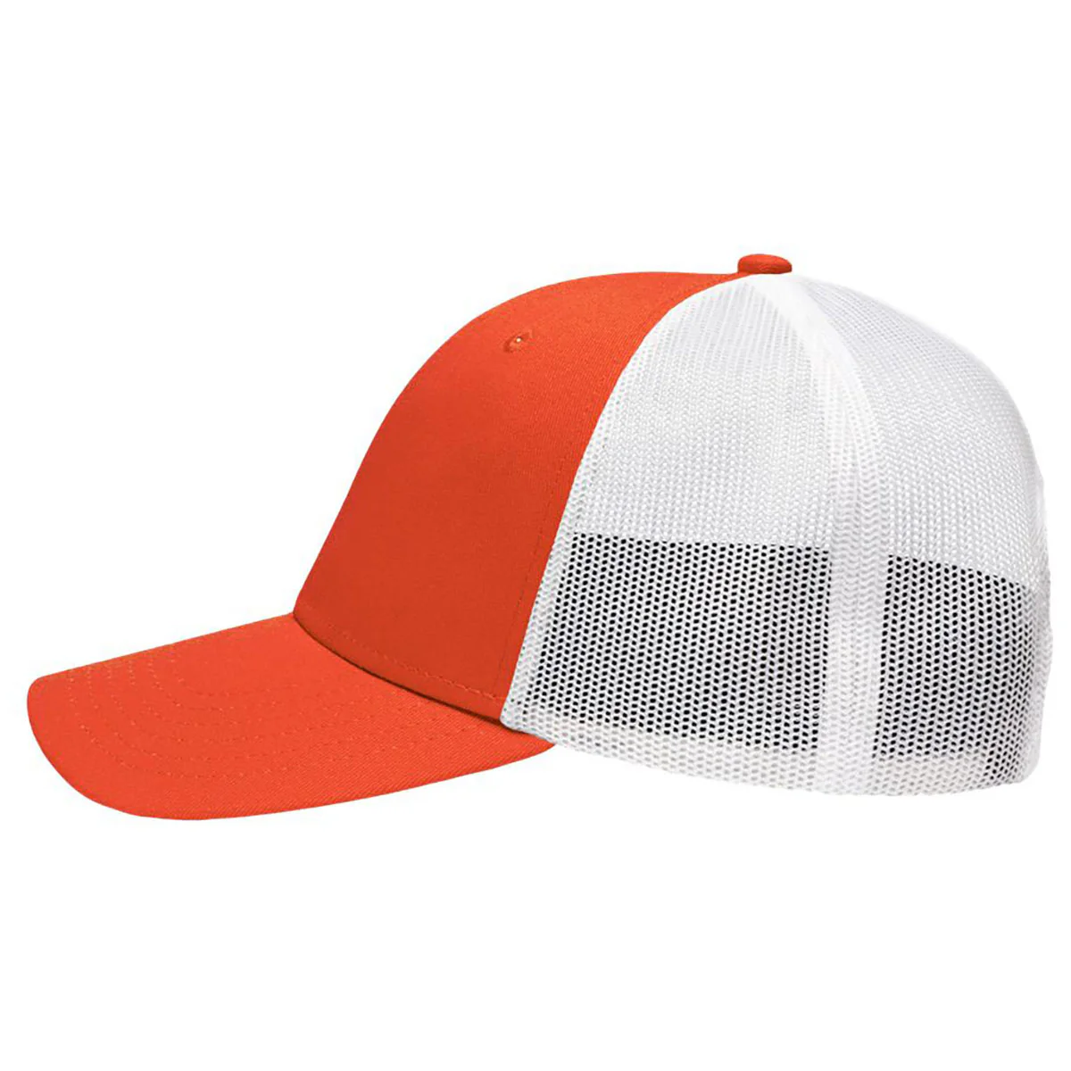 Sportsman Chino Orange/White Lo-Pro Mesh Back Trucker Fit Cap - Image 3