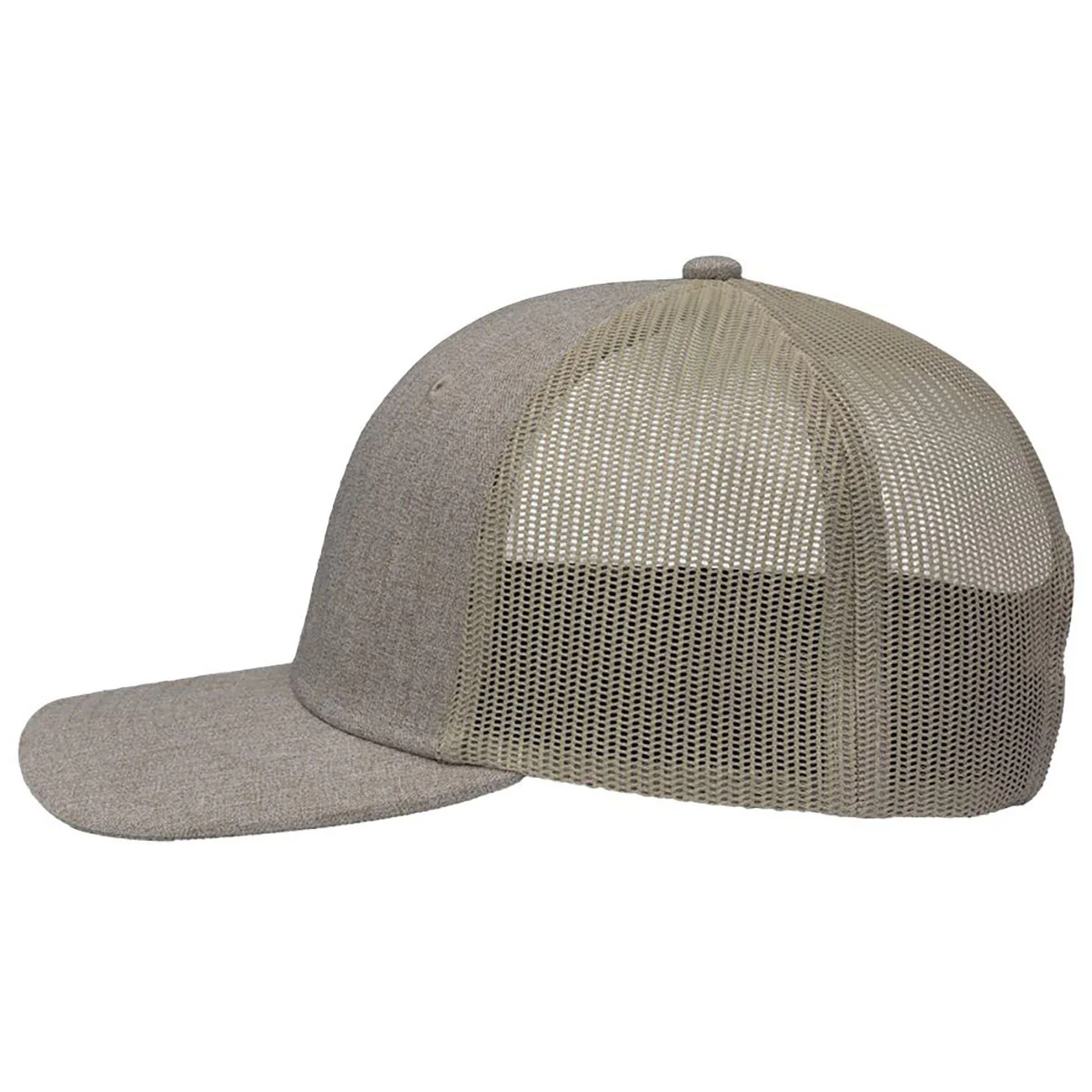 Sportsman Khaki Heather/Khaki Modern Six-Panel Trucker Fit Cap - Image 3