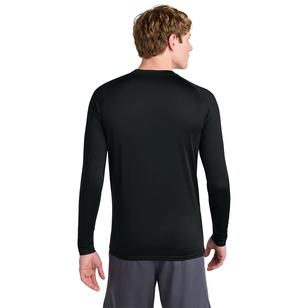 Sport-Tek Men's Black PosiCharge Compression Long Sleeve Tee - Image 4