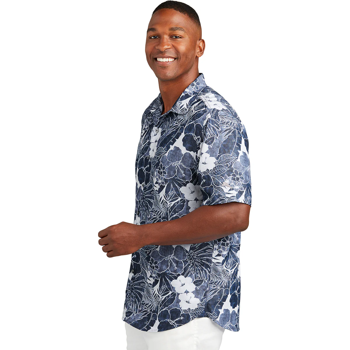 Tommy Bahama Men's Blue Note Coconut Point Playa Flora Short Sleeve Shirt - Image 5