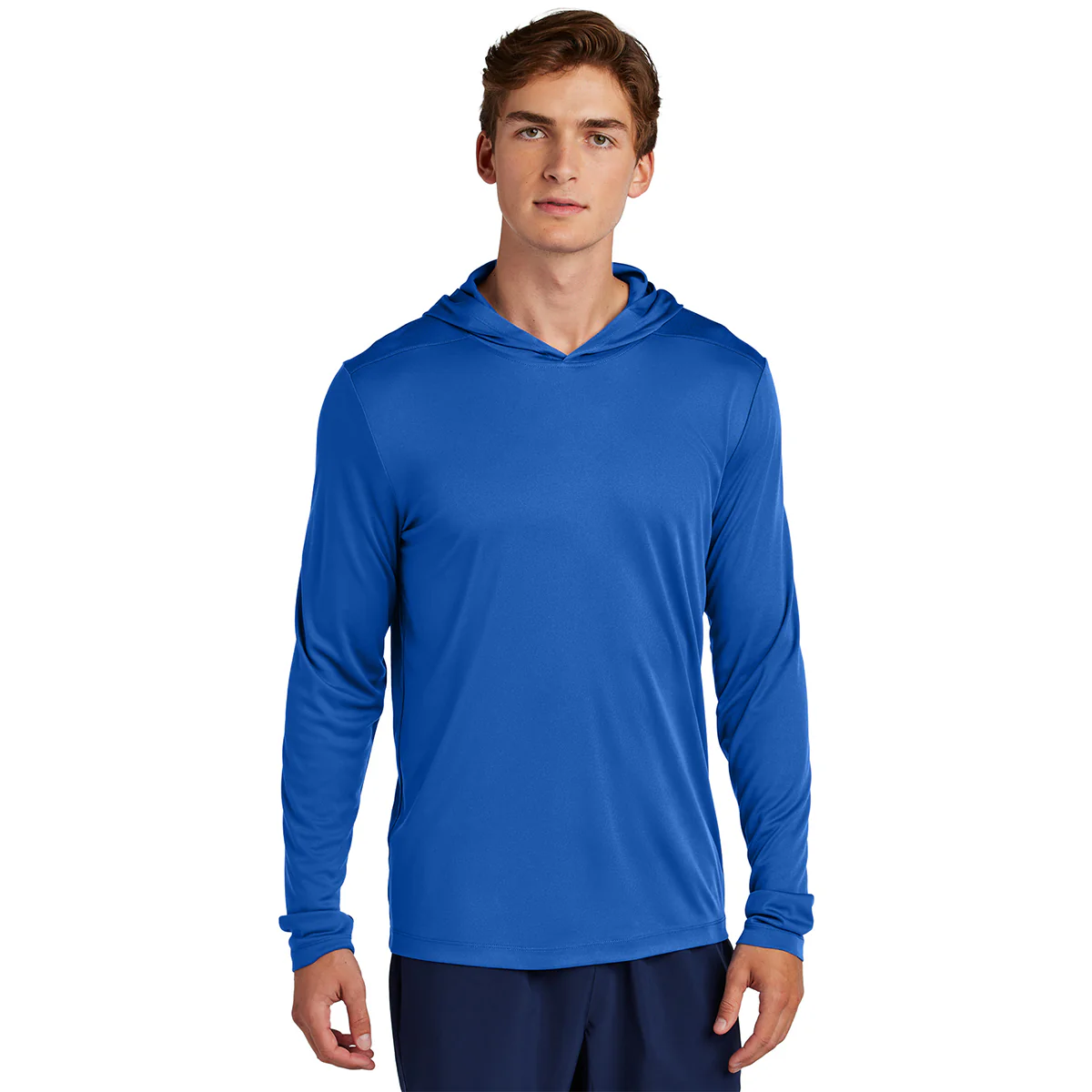 Sport-Tek Unisex True Royal Posi-UV Pro Long Sleeve Hoodie - Image 3