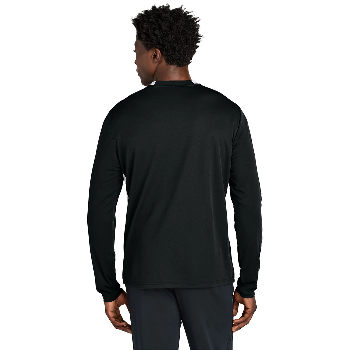 Sport-Tek Men's Black/White Club 1/4-Zip Pullover - Image 4