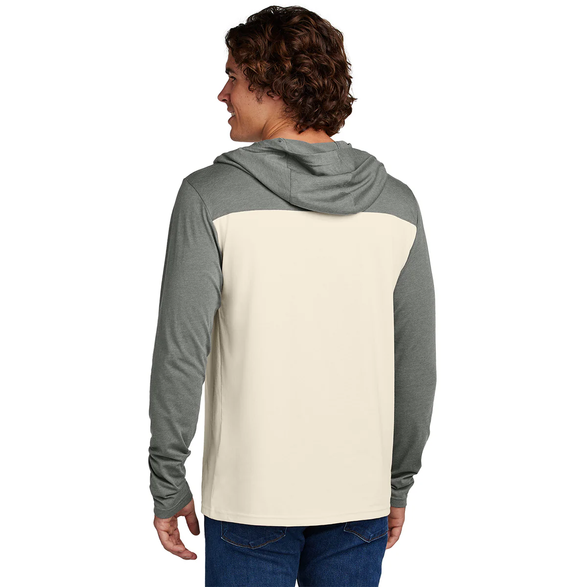 Sport-Tek Unisex Vintage Heather/ Ecru Halftime Long Sleeve Hoodie - Image 4