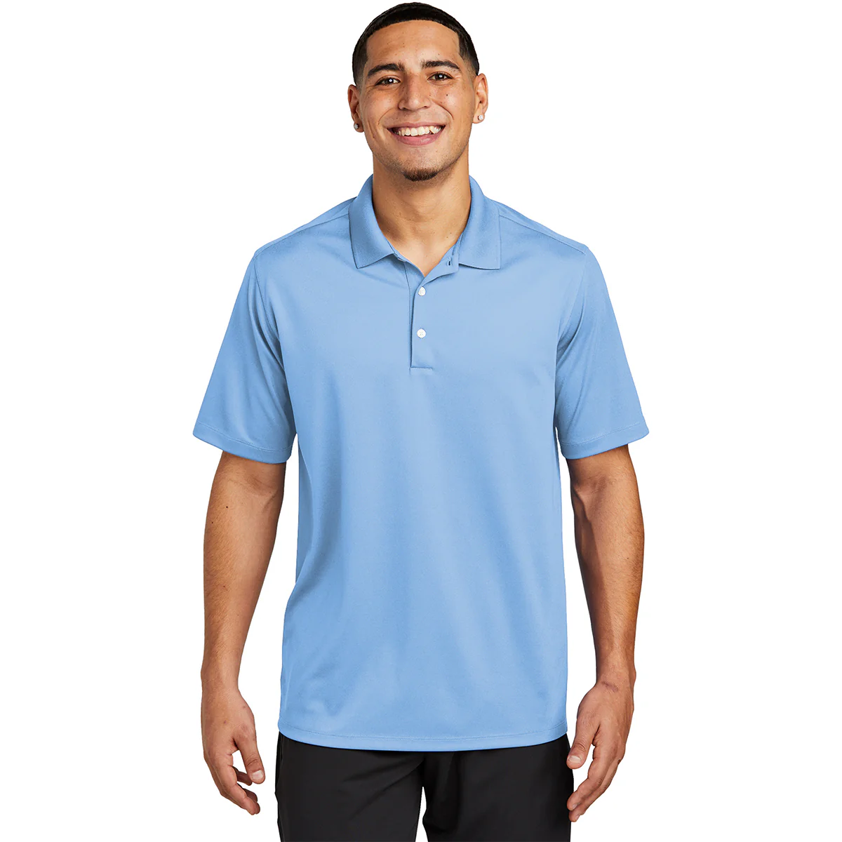 Sport-Tek Men's Carolina Blue UV Micropique Polo - Image 3