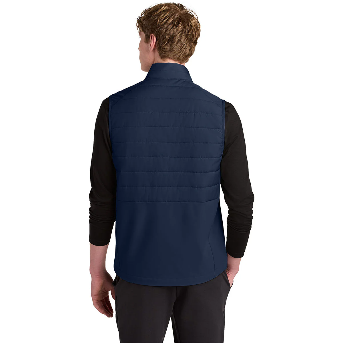 Sport-Tek Men's True Navy Teknical Hybrid Vest - Image 4