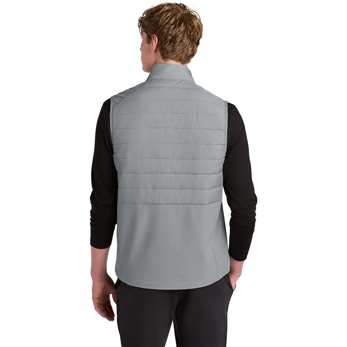 Sport-Tek Men's Silver Teknical Hybrid Vest - Image 4