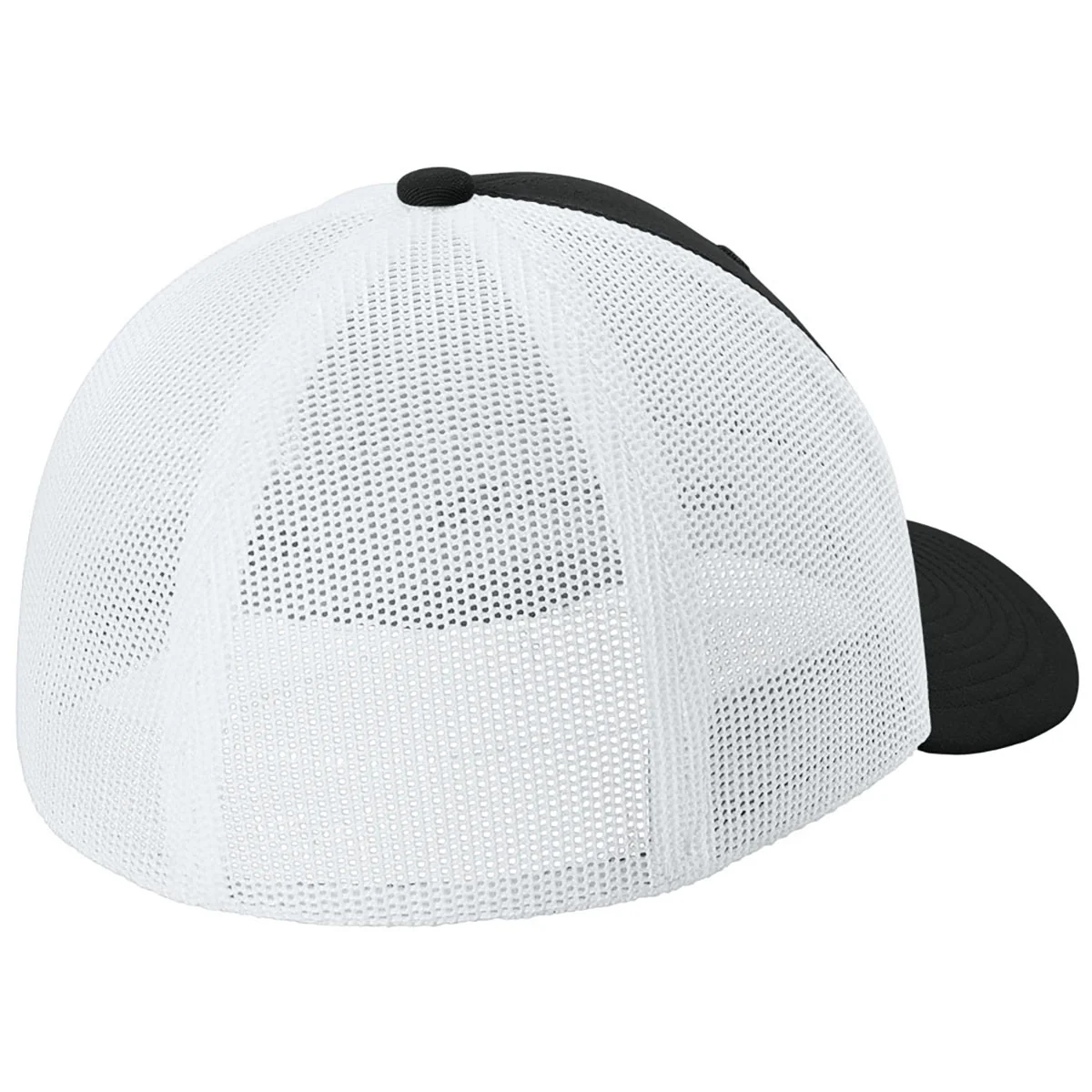 Sport-Tek Black/White Stretch-Tek Mesh Back Cap - Image 3