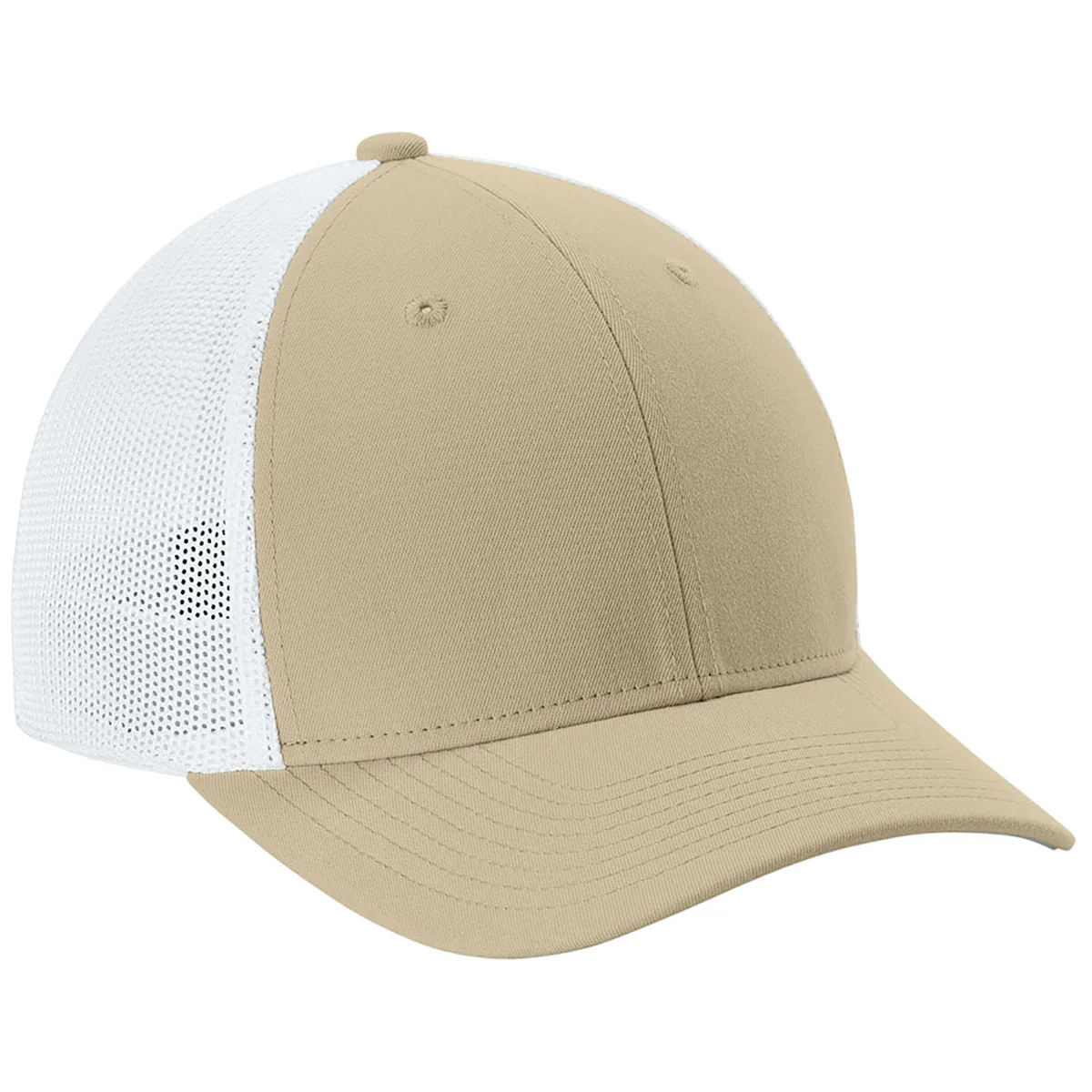 Sport-Tek Sahara/White Stretch-Tek Mesh Back Cap - Image 4