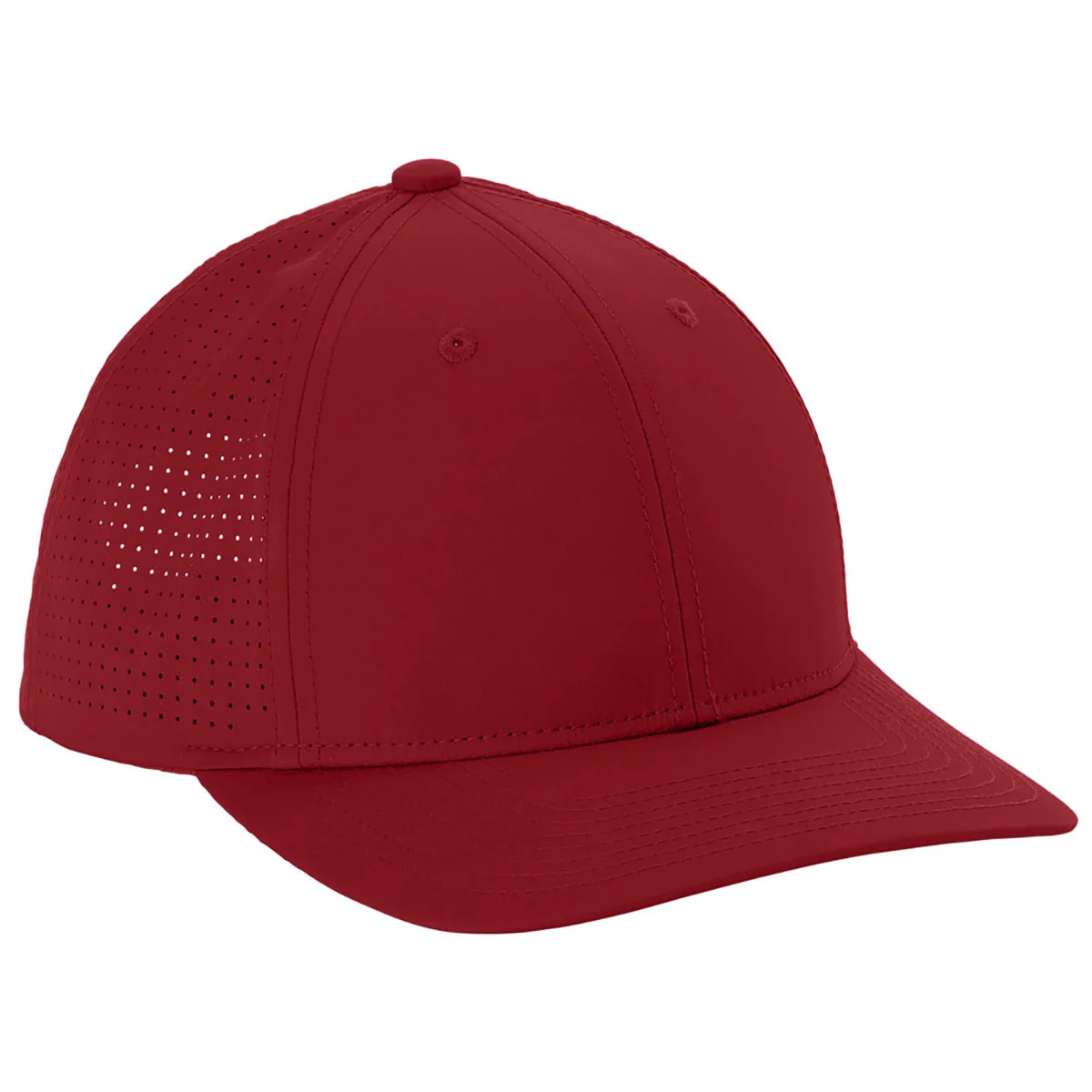 Sport-Tek Deep Red Pro-Cut Adjustable Cap - Image 4