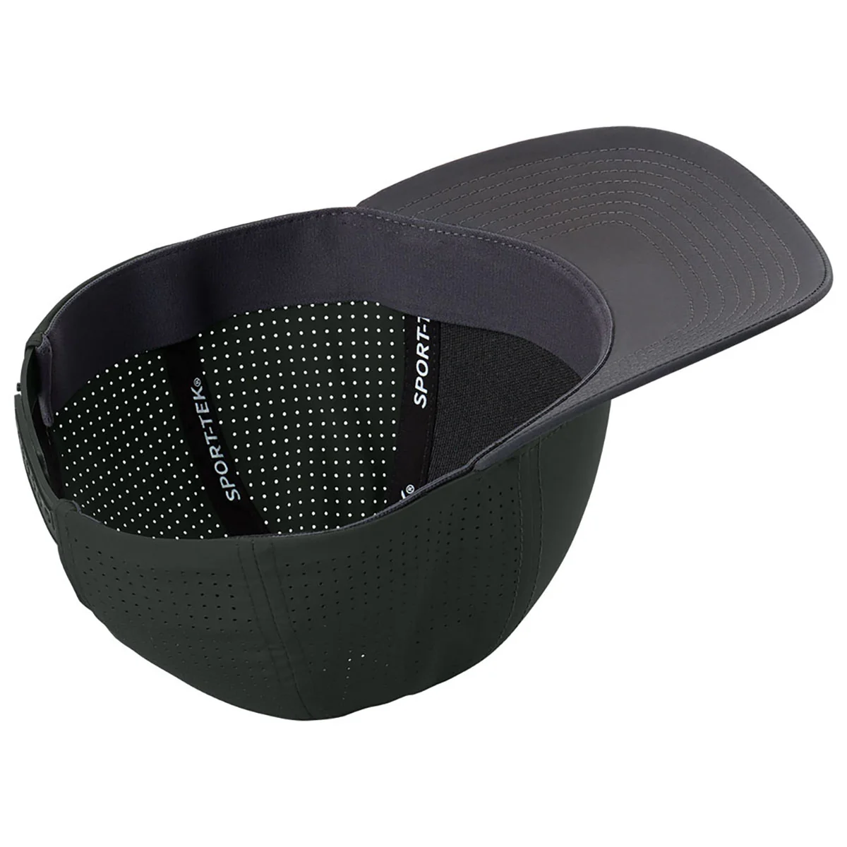Sport-Tek Iron Grey Pro-Cut Adjustable Cap - Image 5