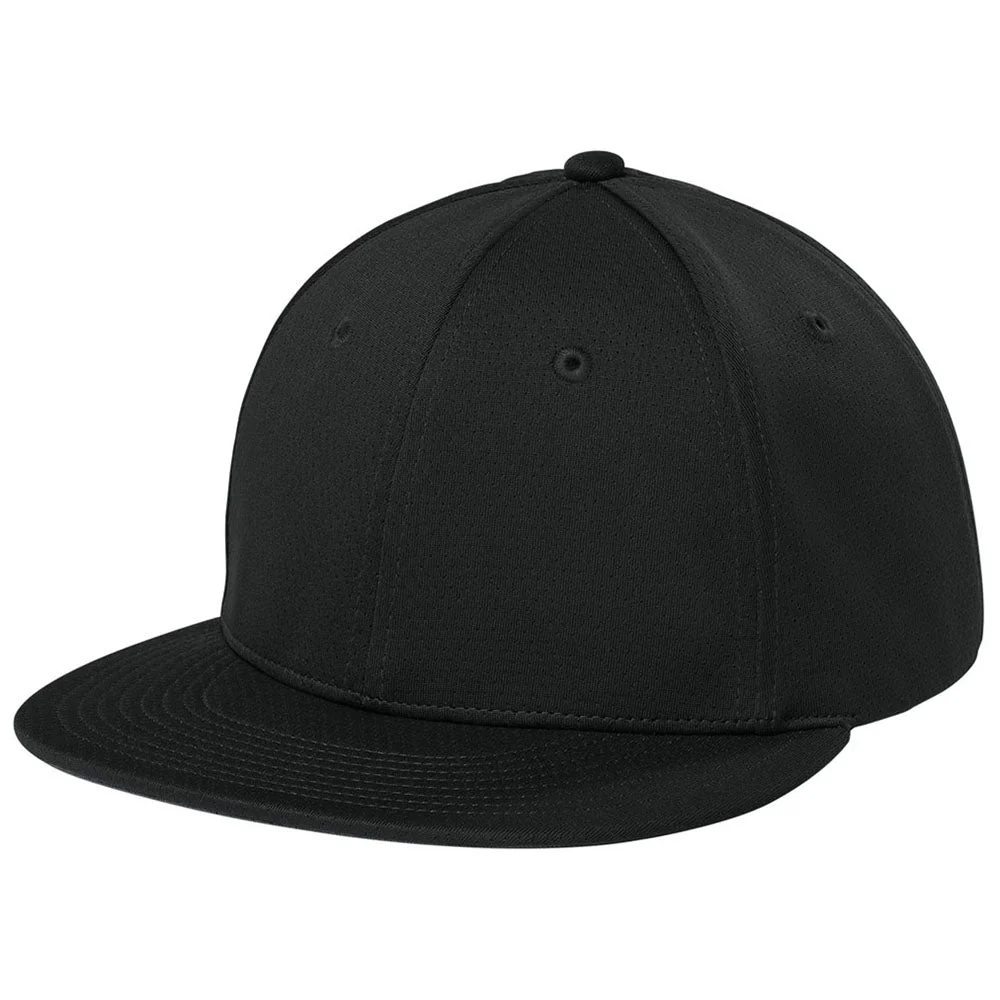 Sport-Tek Black Impact Mesh Stretch-Tek Cap