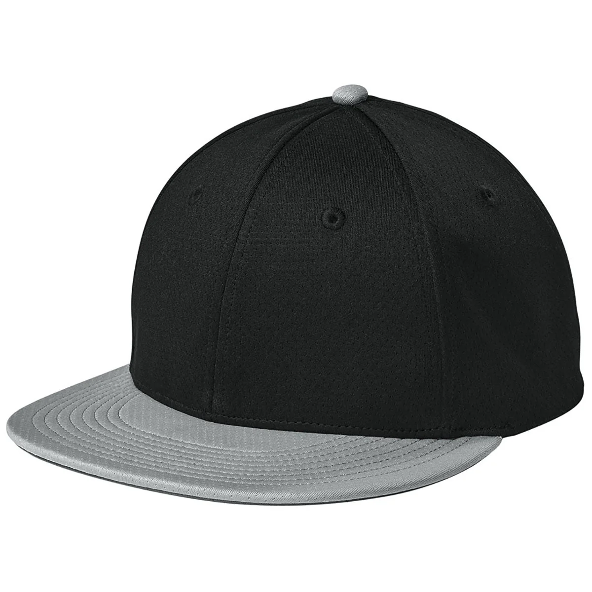 Sport-Tek Black/Silver/Black Impact Mesh Stretch-Tek Cap