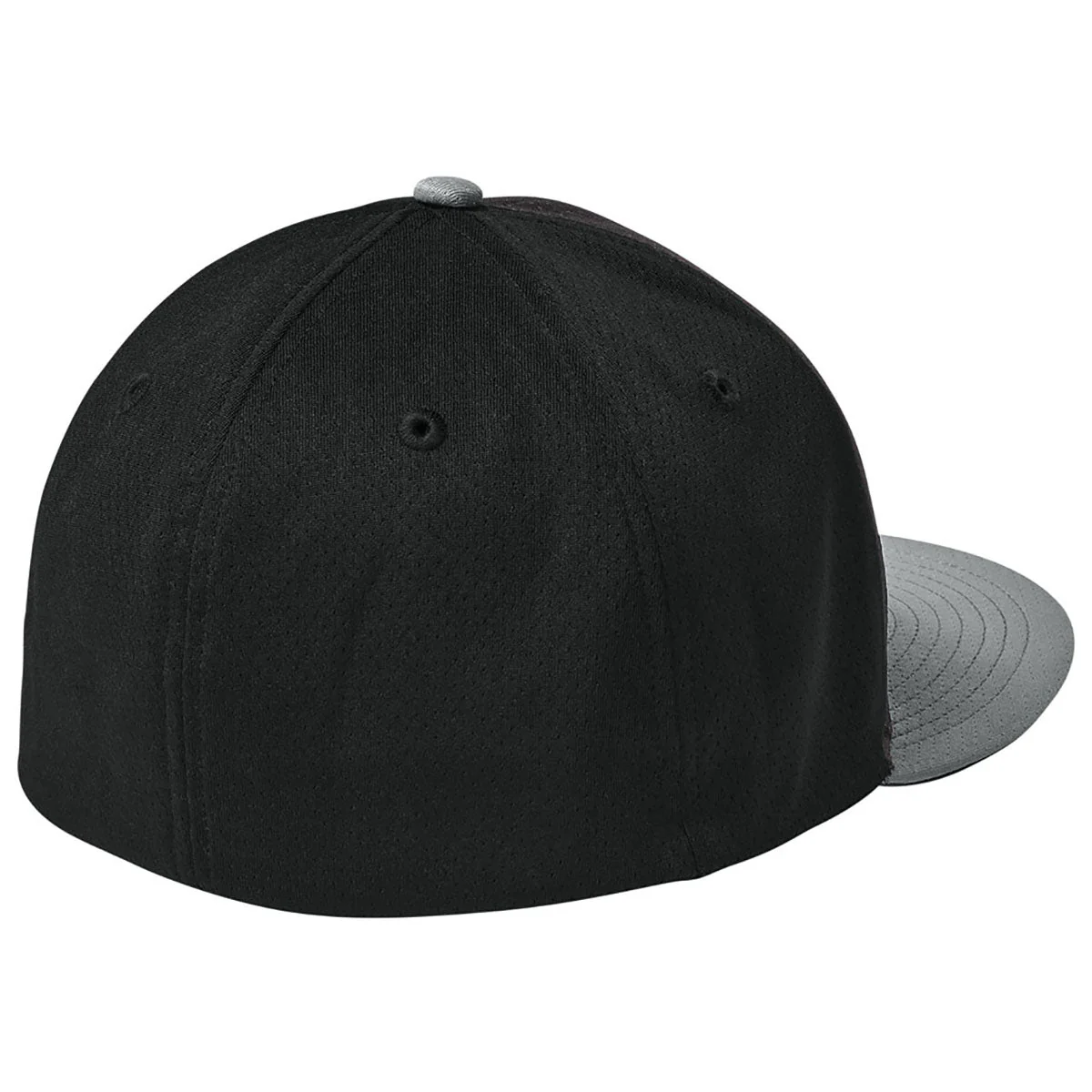 Sport-Tek Black/Silver/Black Impact Mesh Stretch-Tek Cap - Image 2