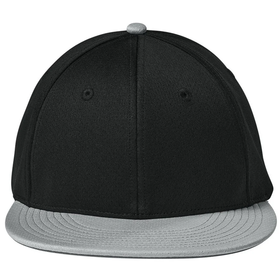 Sport-Tek Black/Silver/Black Impact Mesh Stretch-Tek Cap - Image 5