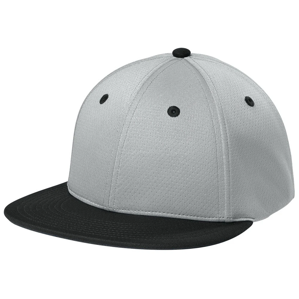 Sport-Tek Silver/Black/Silver Impact Mesh Stretch-Tek Cap