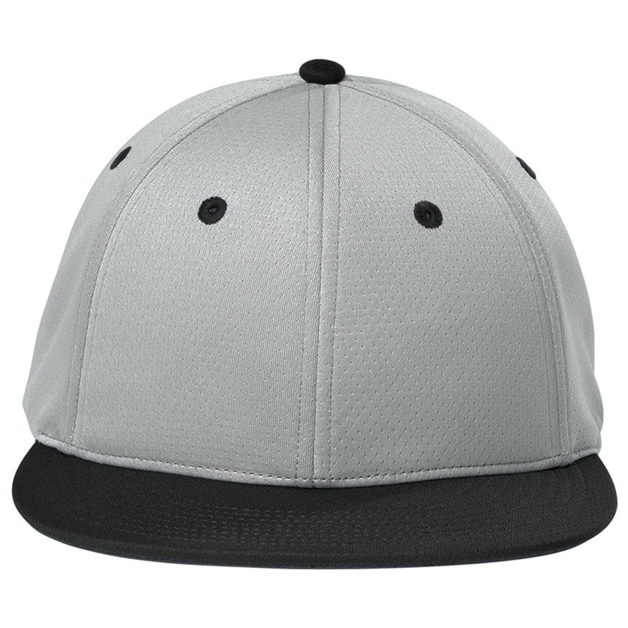 Sport-Tek Silver/Black/Silver Impact Mesh Stretch-Tek Cap - Image 5