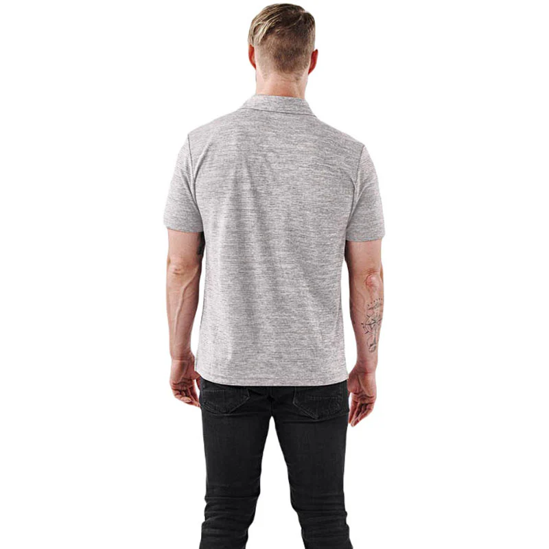 Stormtech Men's Grey Mix Torrente Short Sleeve Polo - Image 5