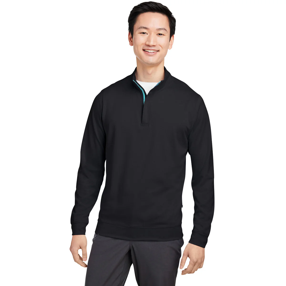 Swannies Golf Men's Black/Marine McKinnon Quarter Zip - Image 4