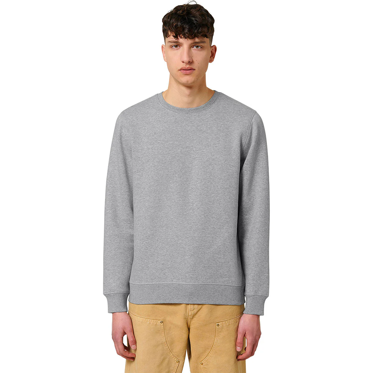 Stanley/Stella Unisex Heather Grey Roller Crewneck Sweatshirt - Image 4