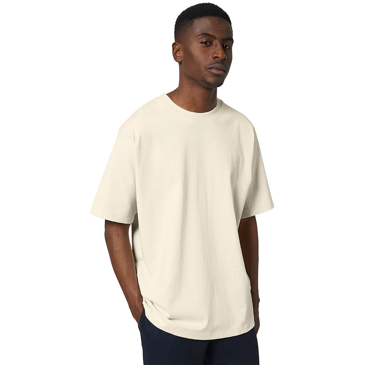 Stanley/Stella Unisex Natural Raw Freestyler Heavyweight Tee - Image 4