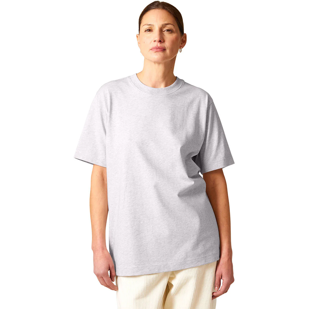 Stanley/Stella Unisex Cool Heather Grey Freestyler Heavyweight Tee - Image 4