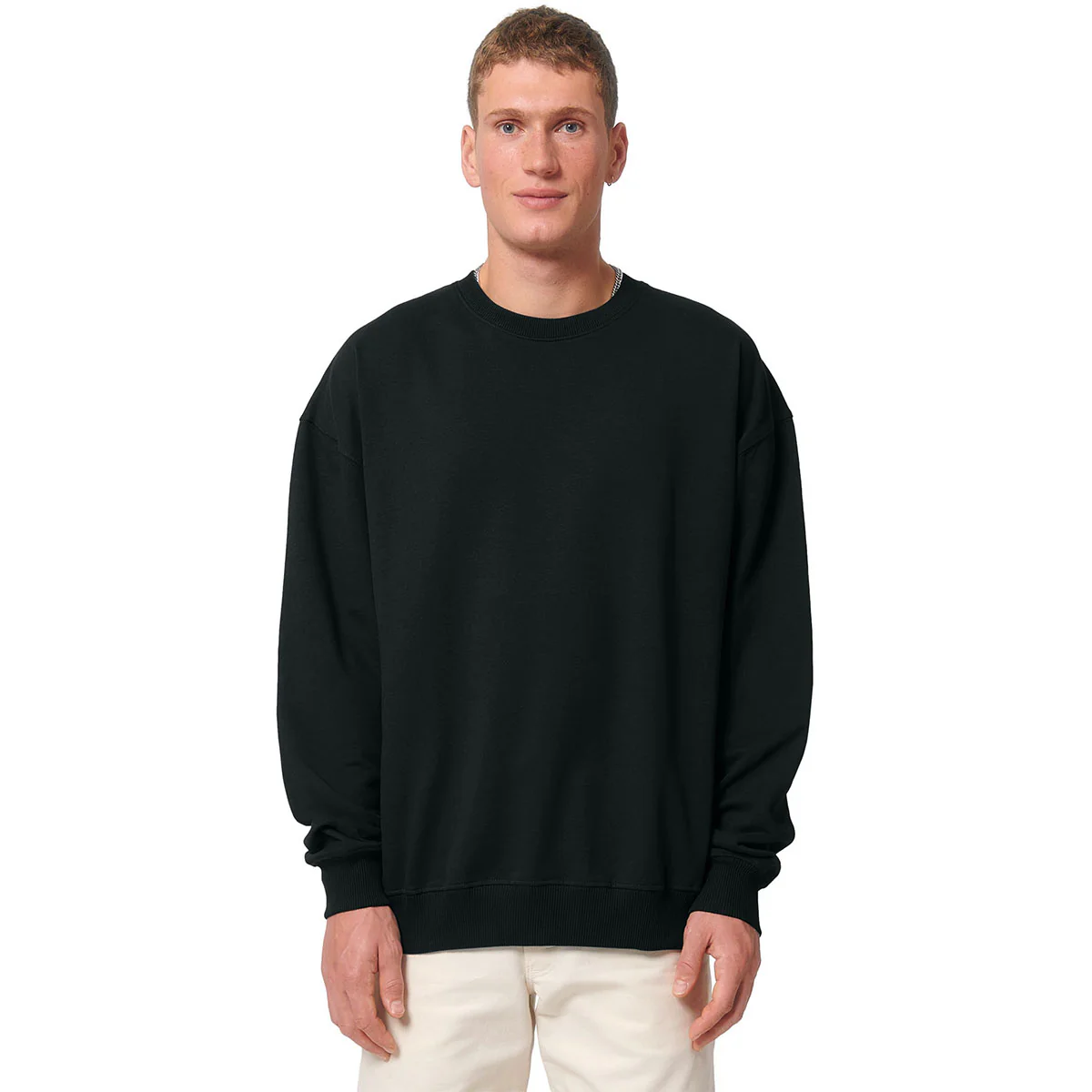Stanley/Stella Unisex Black Ledger Dry Crewneck Sweatshirt - Image 4