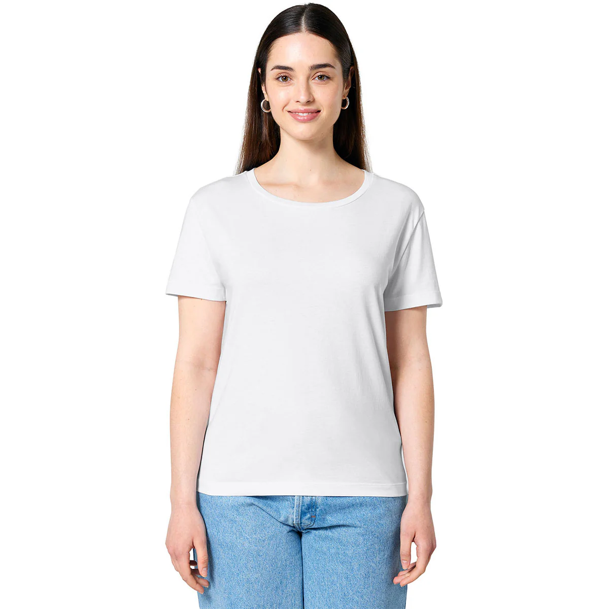 Stanley/Stella Women's White Stella Serena Scoop Neck Tee - Image 4