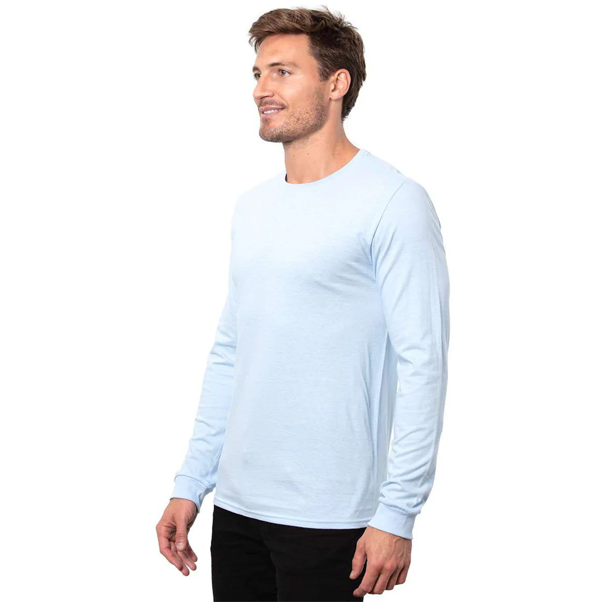 Threadfast Apparel Men's Light Blue Epic Long Sleeve T-Shirt - Image 3