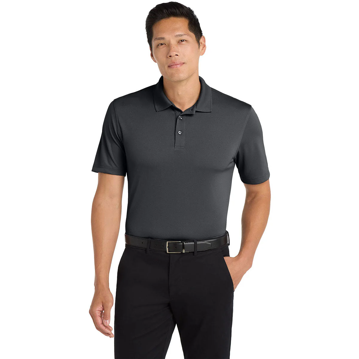Port Authority Men's Graphite Tall Dry Zone UV Micro-Mesh Polo - Image 3
