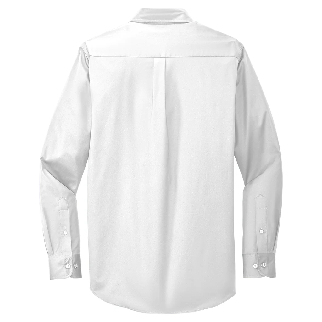 Port Authority Men's White/Light Stone Tall Long Sleeve Easy Care Shirt - Image 2