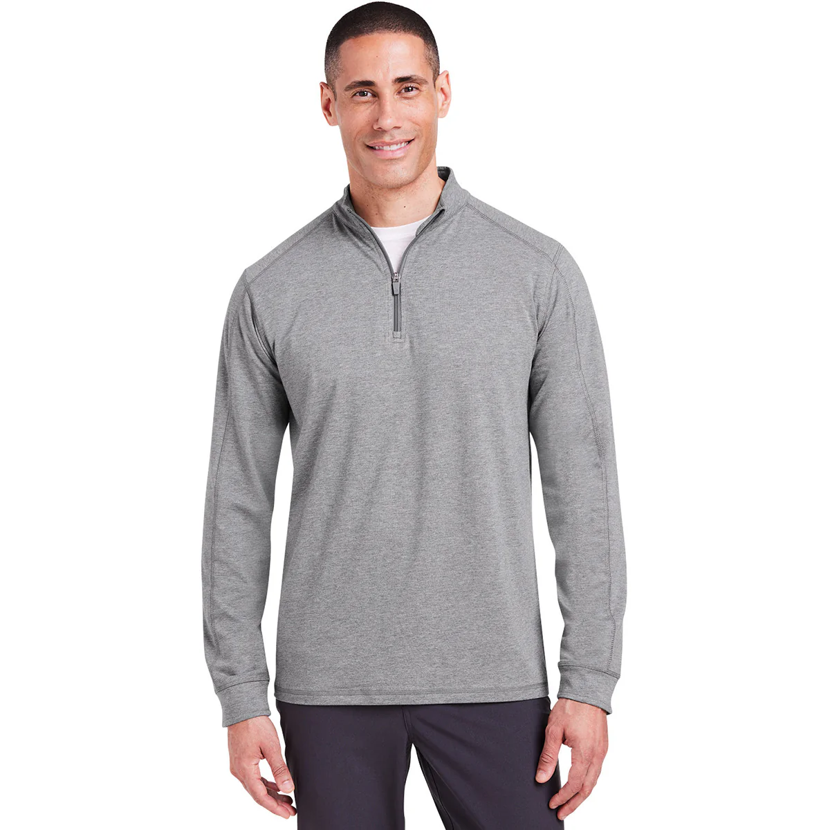 tasc Men's Heather Grey Carrollton Quarter-Zip - Image 4