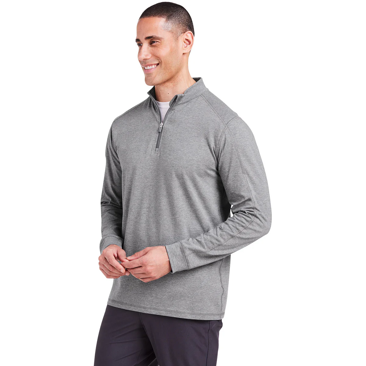 tasc Men's Heather Grey Carrollton Quarter-Zip - Image 6