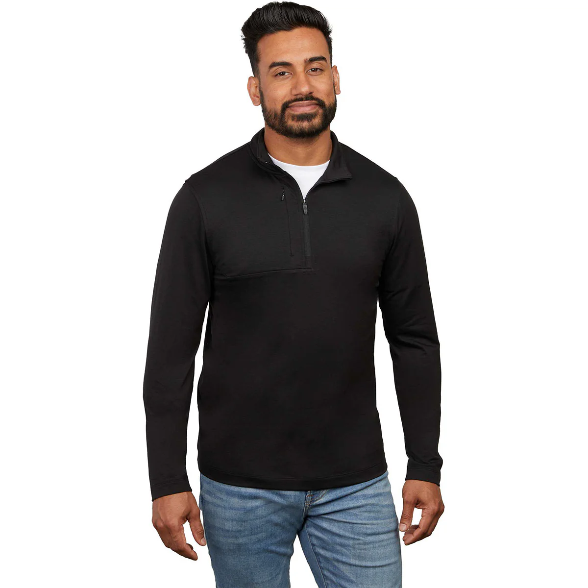Elevate Men's Black Izu Everything Performance Eco Quarter Zip - Image 3