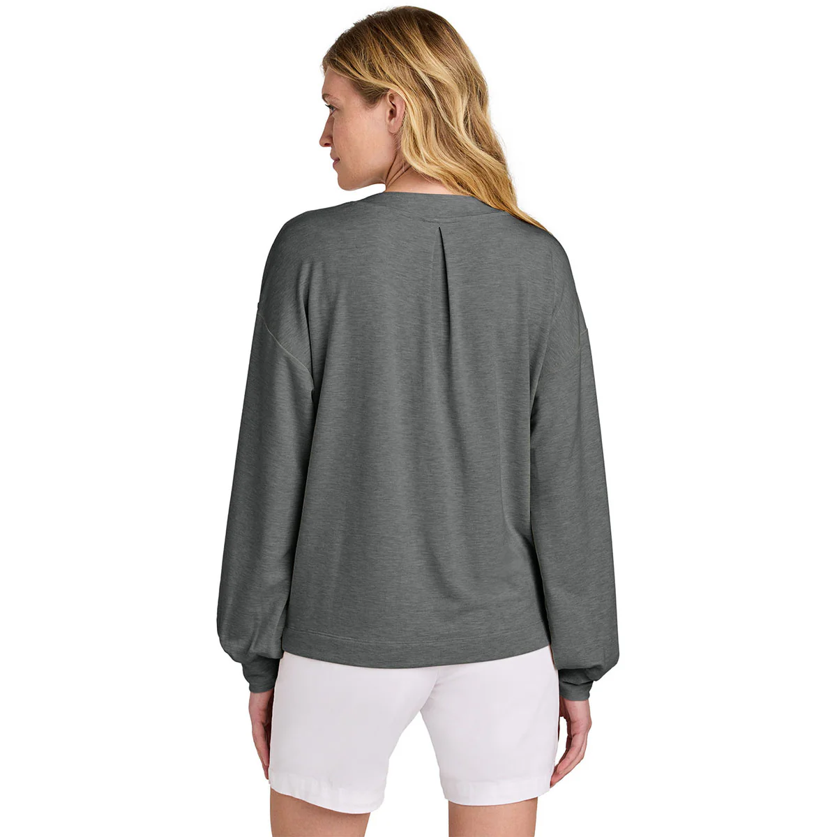 TravisMathew Women's Dark Grey Heather Long Weekend V-Neck - Image 4