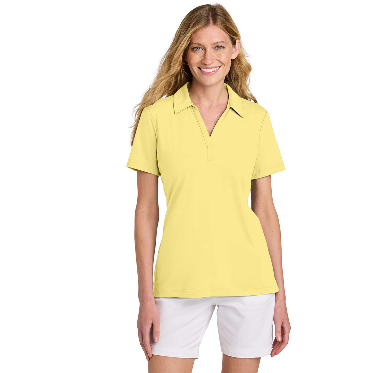 TravisMathew Women's Pale Yellow Glenview Solid Polo - Image 3