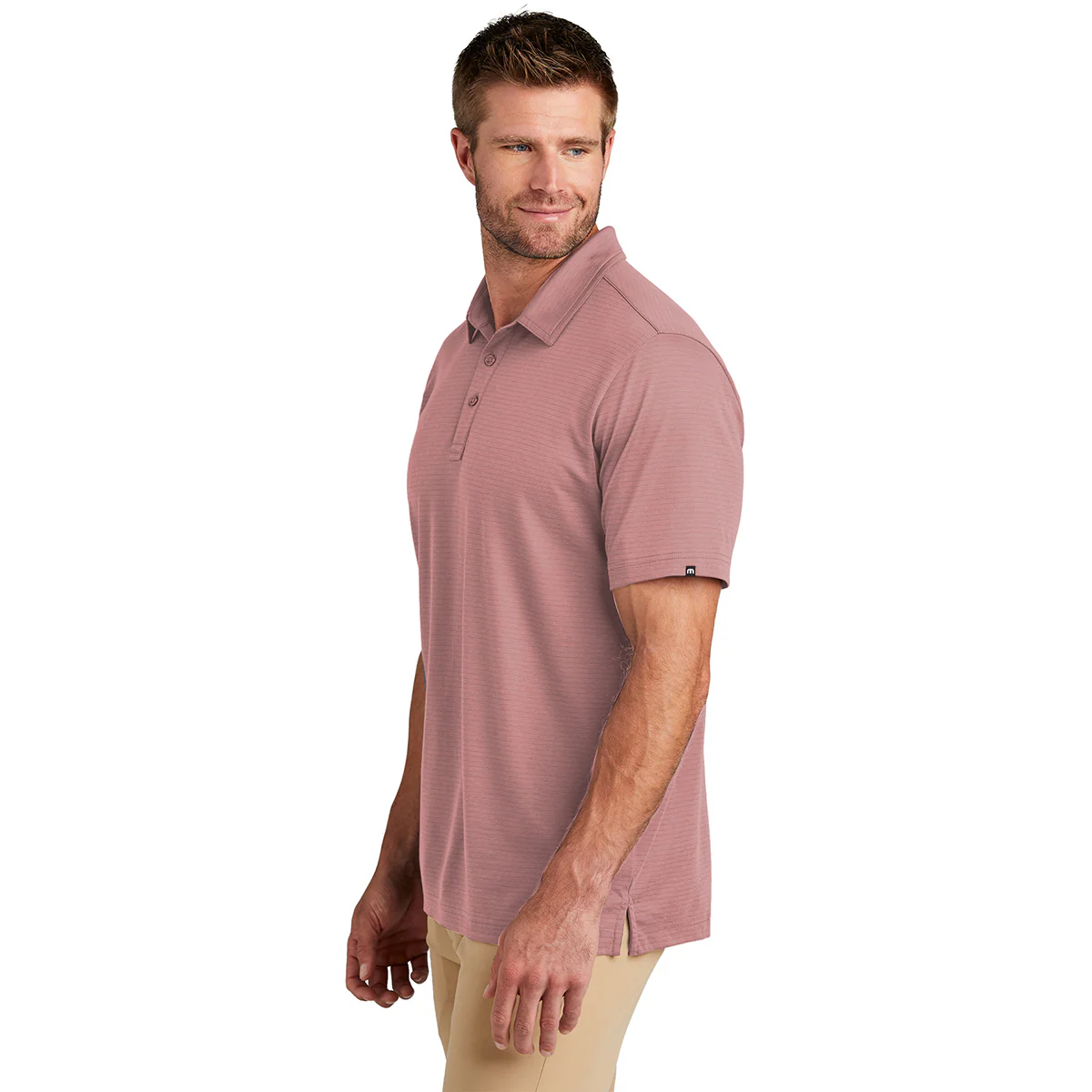 TravisMathew Men's Roan Rouge Bayfront Solid Polo - Image 5