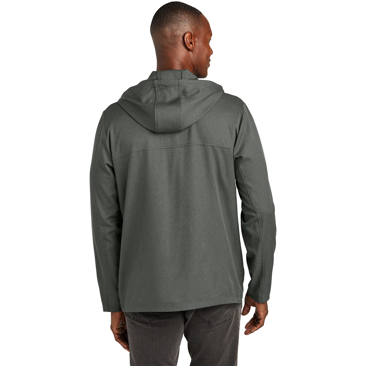 TravisMathew Men's Dark Grey Heather Balboa Hoodied Full-Zip Jacket - Image 4