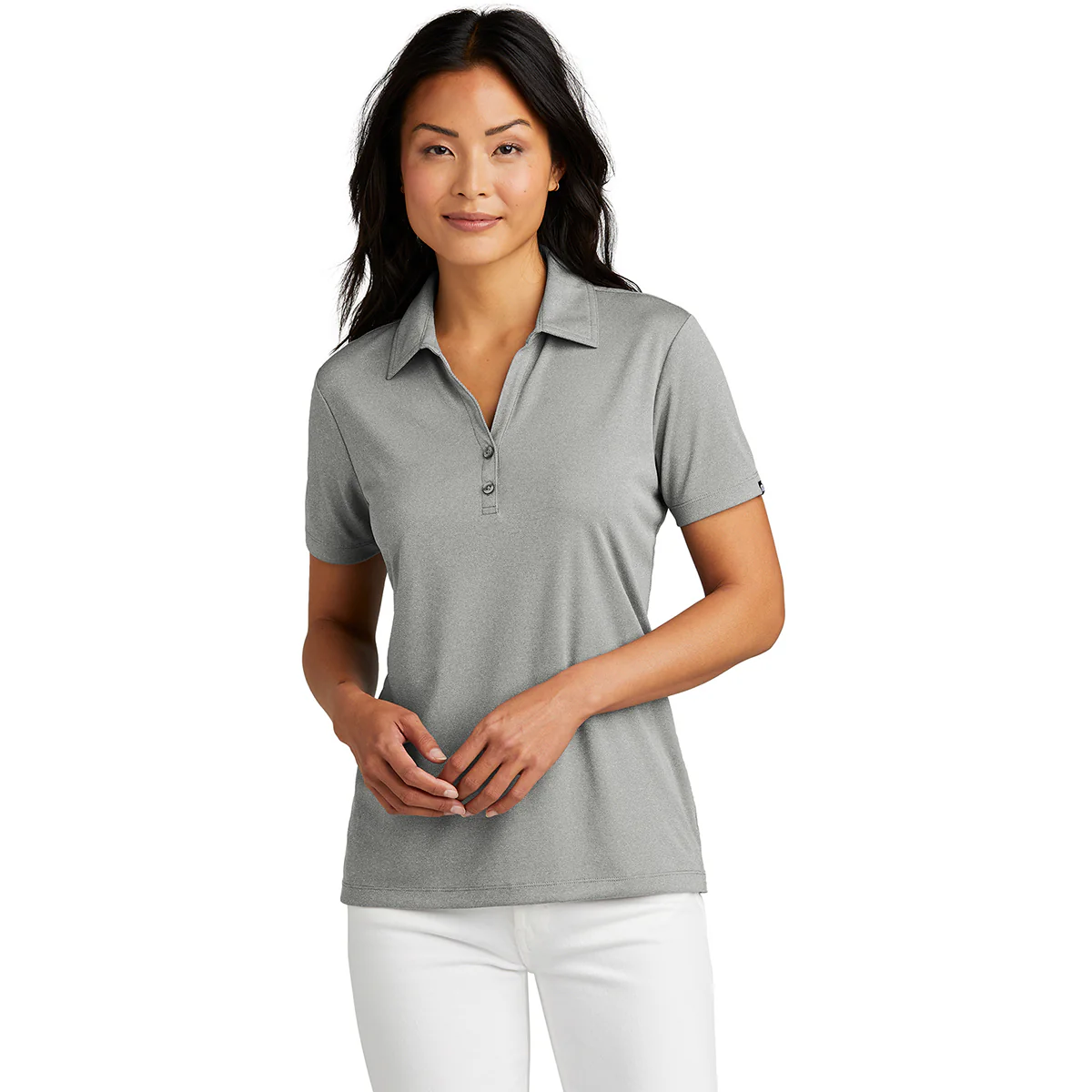 TravisMathew Women's Quiet Shade Grey Heather Coto Performance Polo - Image 3