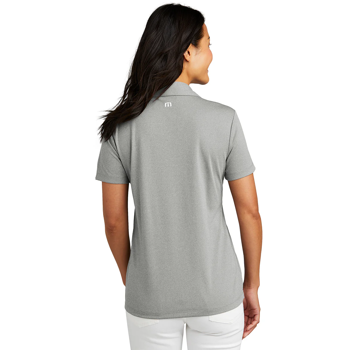 TravisMathew Women's Quiet Shade Grey Heather Coto Performance Polo - Image 4
