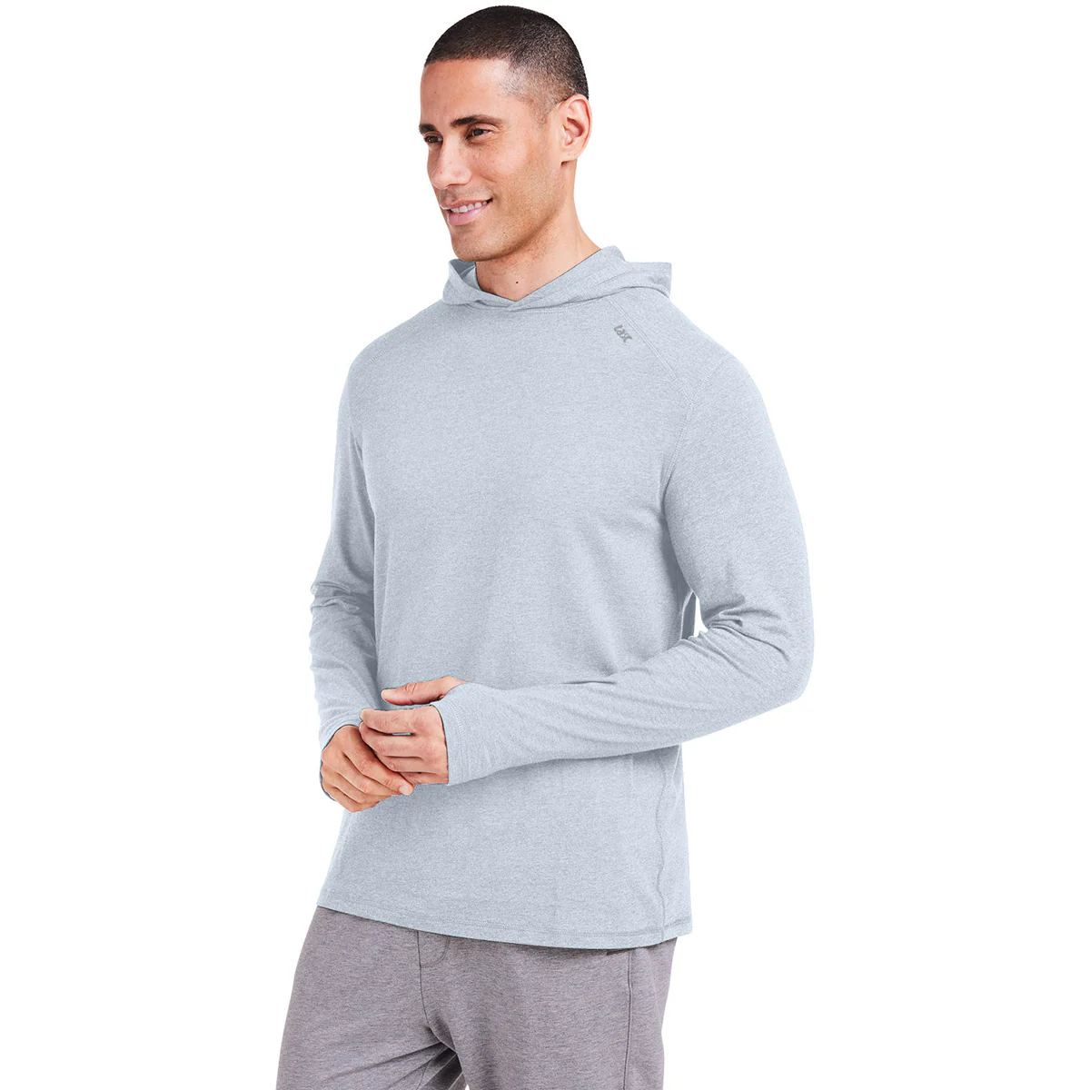tasc Men's Cloud Heather Carrollton Lightweight Hooded Pullover - Image 6