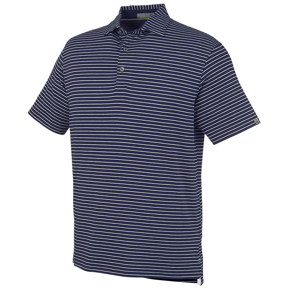 tasc Men's Classic Navy/White Cloud Lightweight Polo Brookline Stripe - Image 3