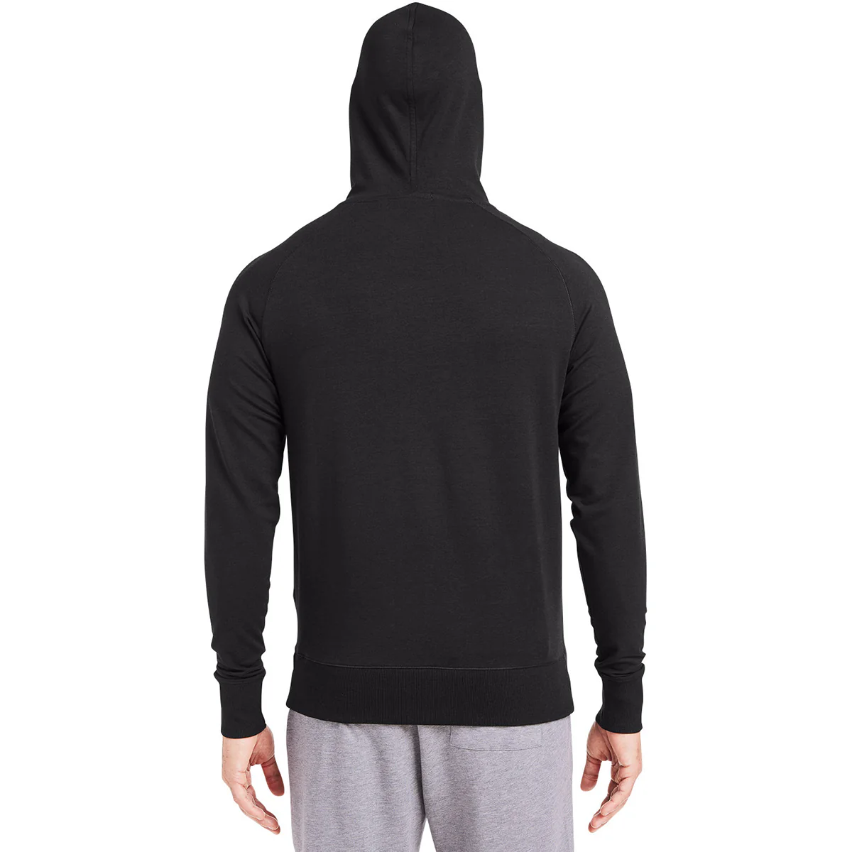 tasc Men's Black Varsity Hooded Sweatshirt - Image 5